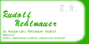 rudolf mehlmauer business card